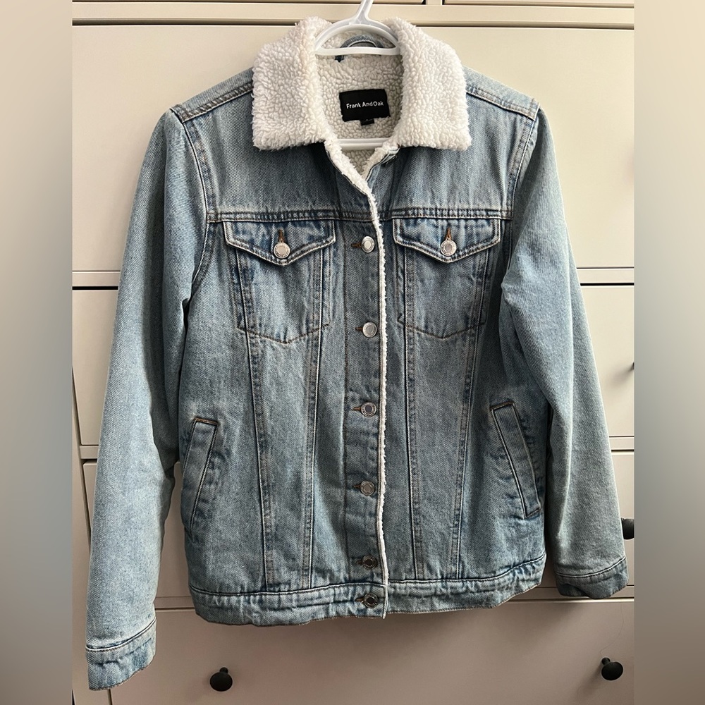 Frank & Oak Denim Sherpa Jacket